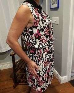 NWOT Vince Camuto Pleated Floral Geometric Dress